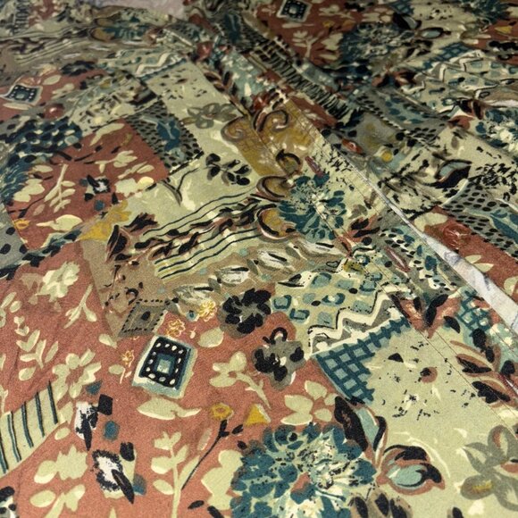 Vintage Plus Factor Green Abstract Floral Blouse - Picture 6 of 6